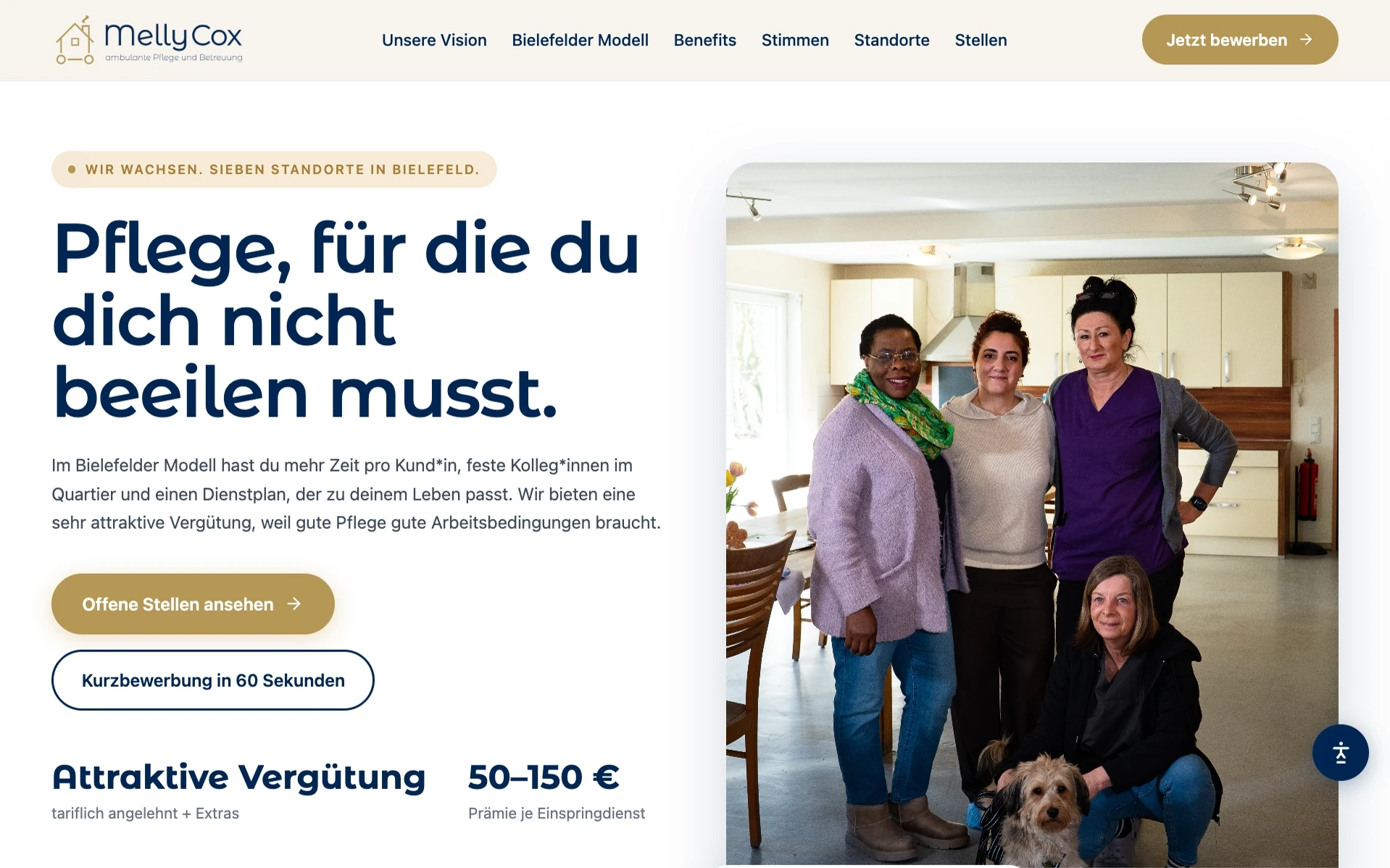 Karriereseite aus einem Kundenprojekt